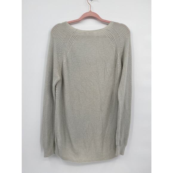 GAP Scoop Neck Tan Long Sleeve Pullover Hi-low Sweater Size Small - Picture 7 of 9